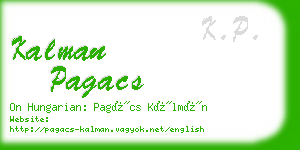 kalman pagacs business card
